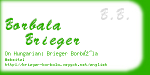 borbala brieger business card